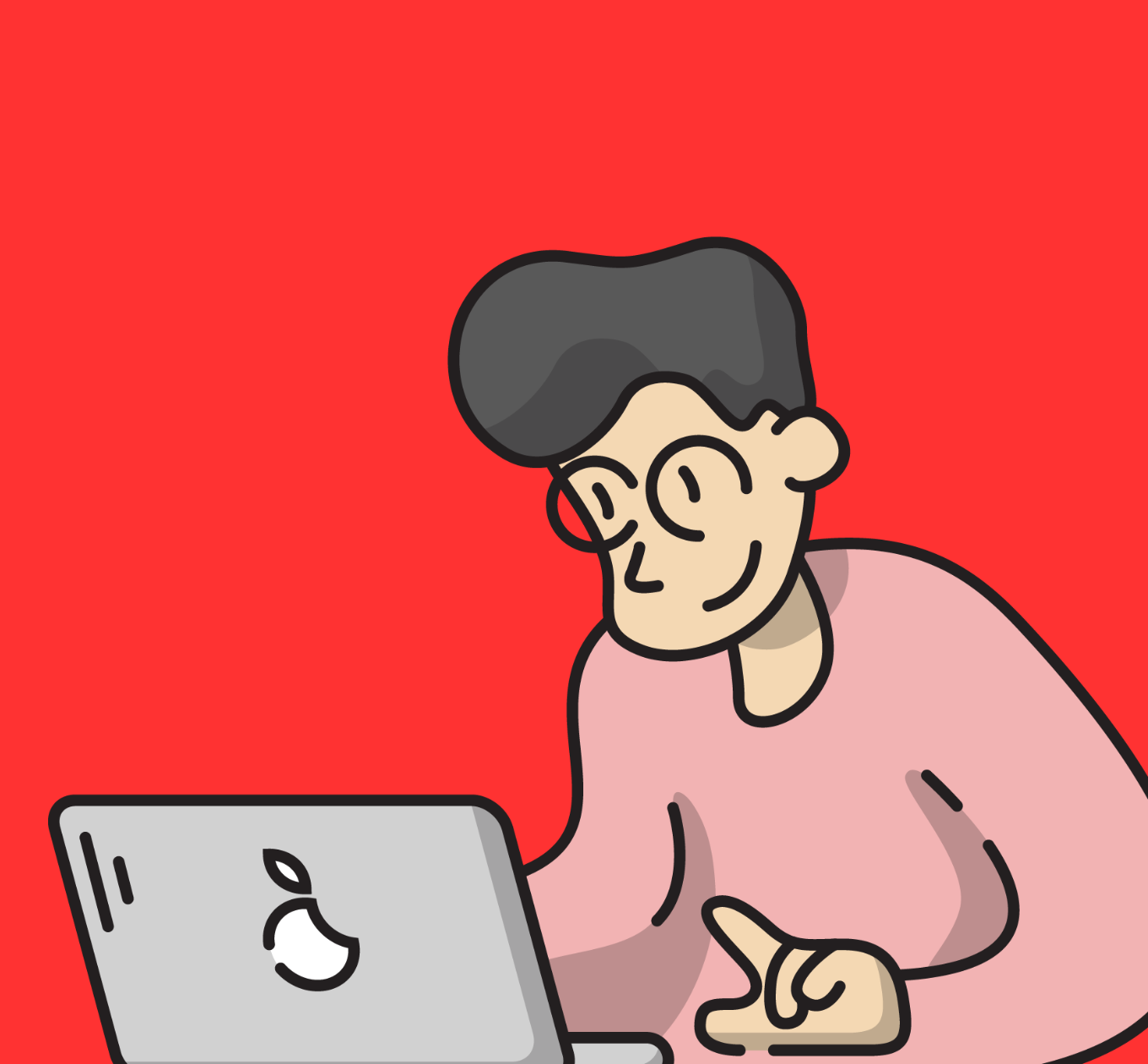 icon of a person at his home office doing work